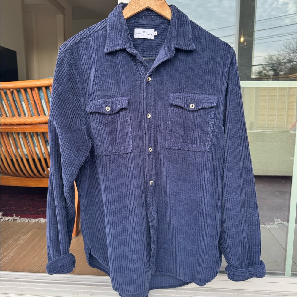 Cuisse de Grenouille Navy Corduroy Marius Shirt